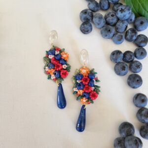 Naušnice"borovnice i maline"