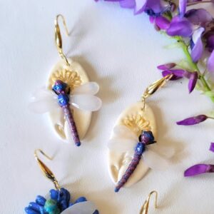 Naušnice "vretenci na maslačku"