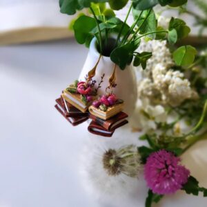 Naušnice "cvjetne knjižice"